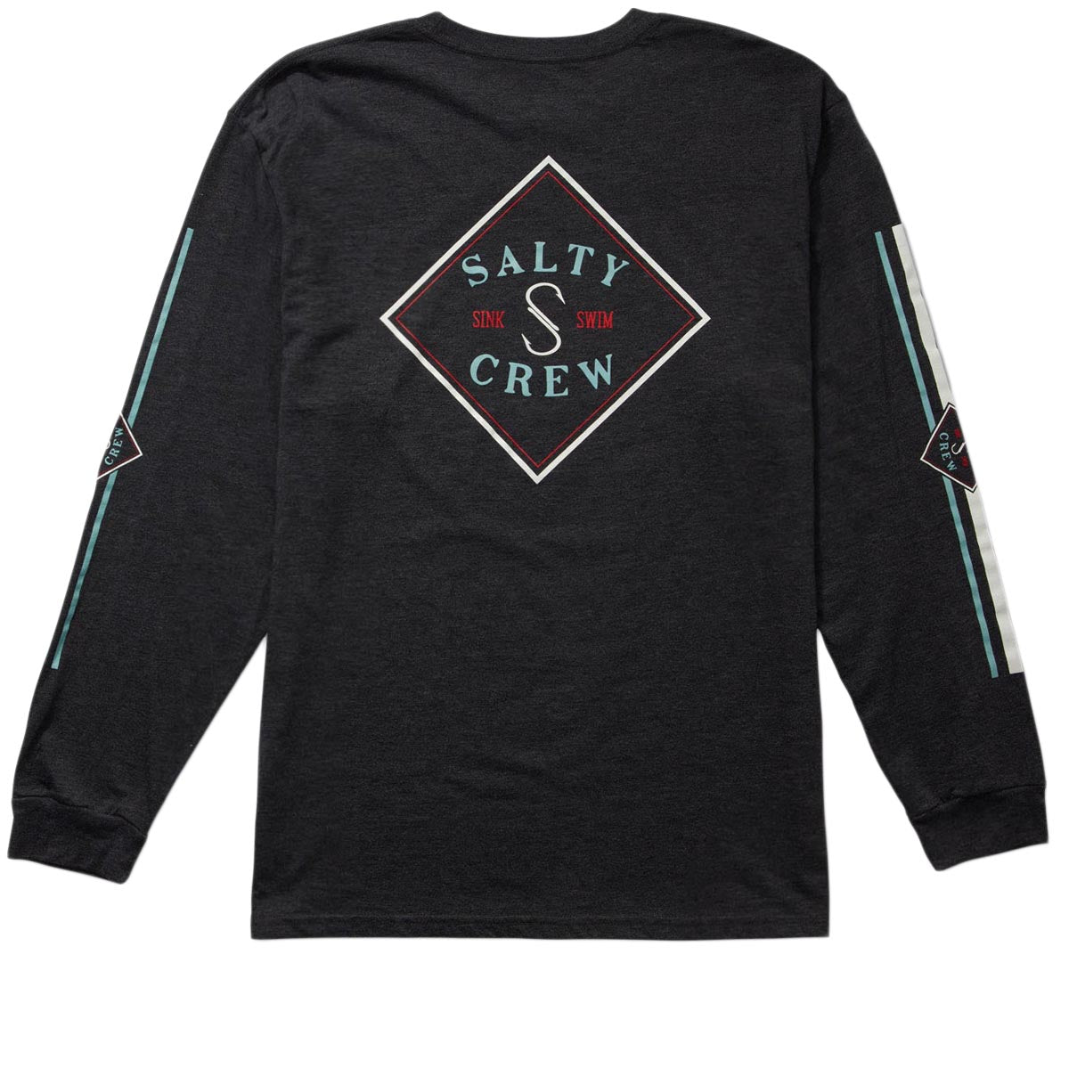 Salty Crew Tippet Color Long Sleeve T-Shirt - Charcoal Heather image 2