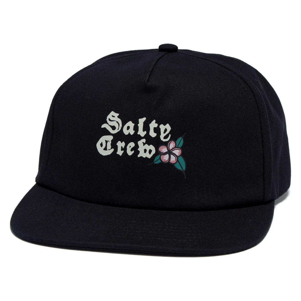 Salty Crew Old School 5 Panel Hat - Black image 1