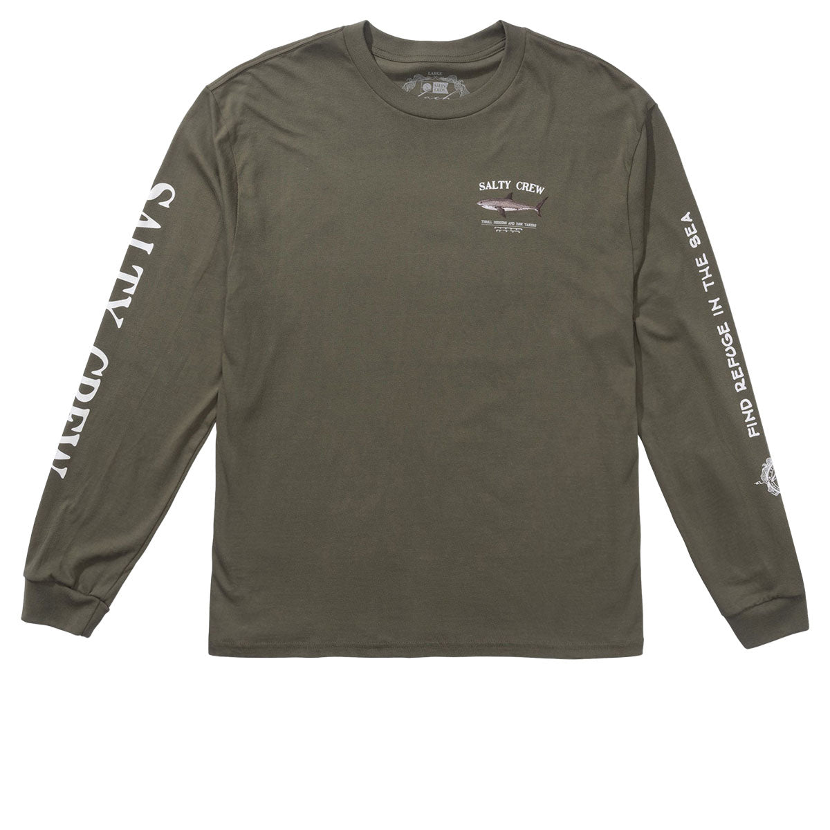 Salty Crew Bruce Long Sleeve T-Shirt - Dusty Olive image 2