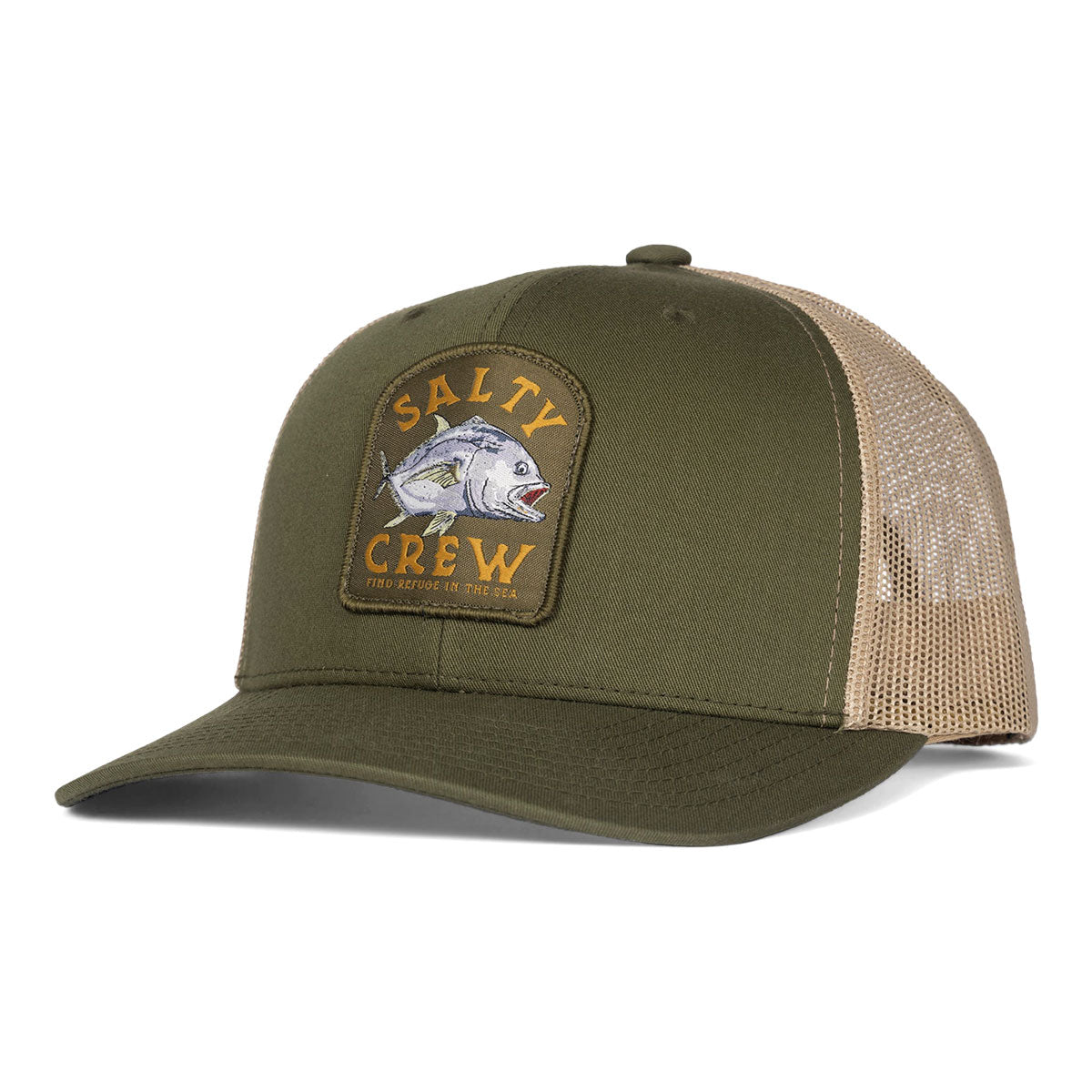 Salty Crew Ulua Retro Trucker Hat - Moss/Khaki image 1