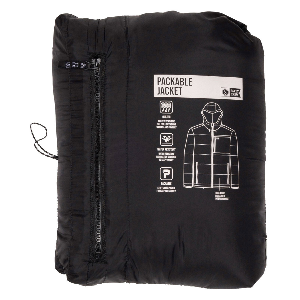 Salty Crew Barrier Hooded Jacket - Matte Black image 3