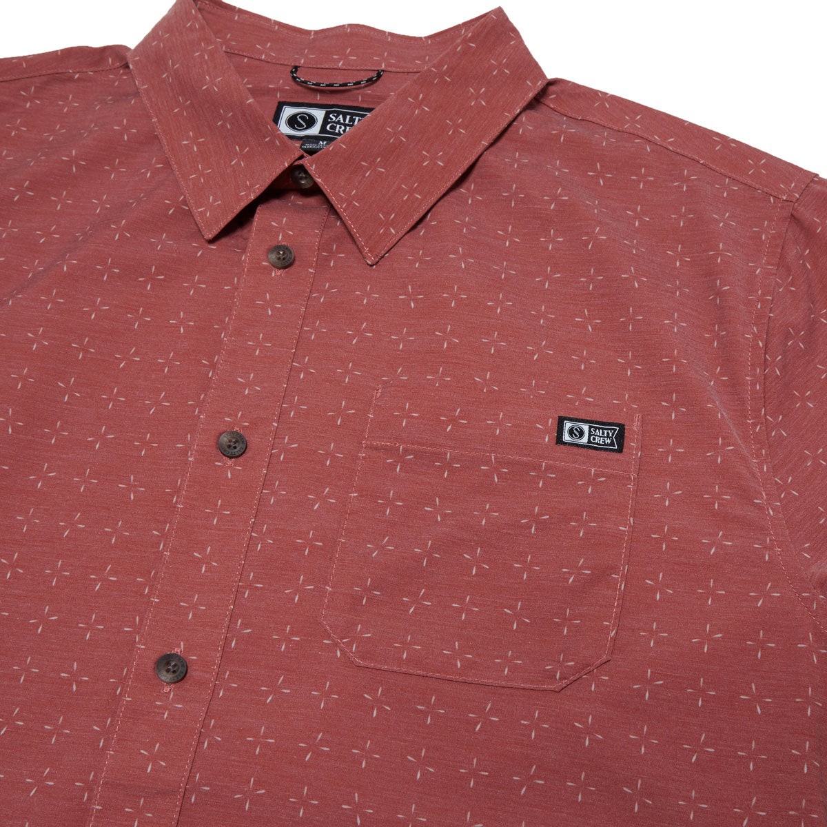 Salty Crew Drifter UV Button Up Shirt - Mid Red image 3