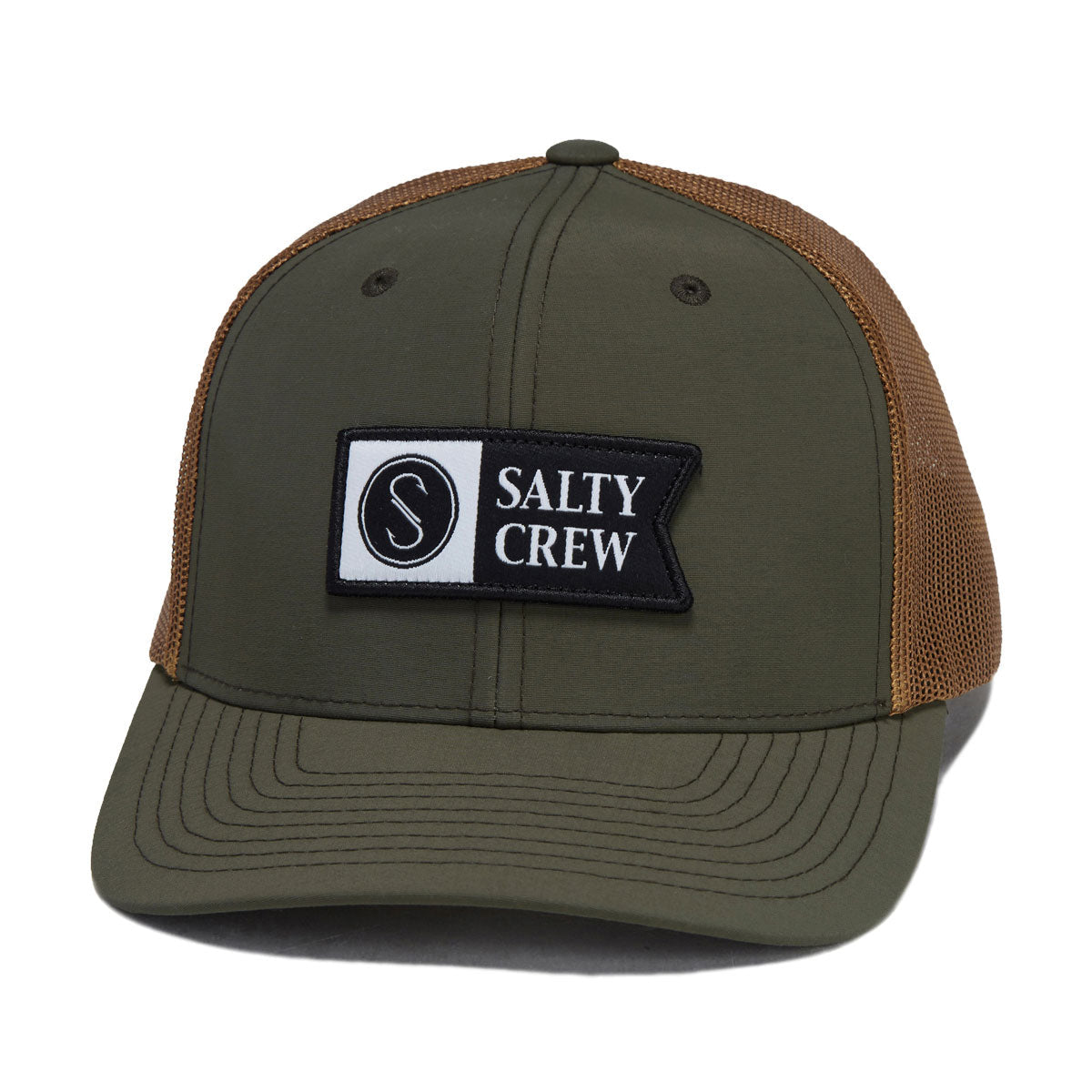 Salty Crew Pinnacle 2 Retro Trucker Hat - Green/Gold image 1