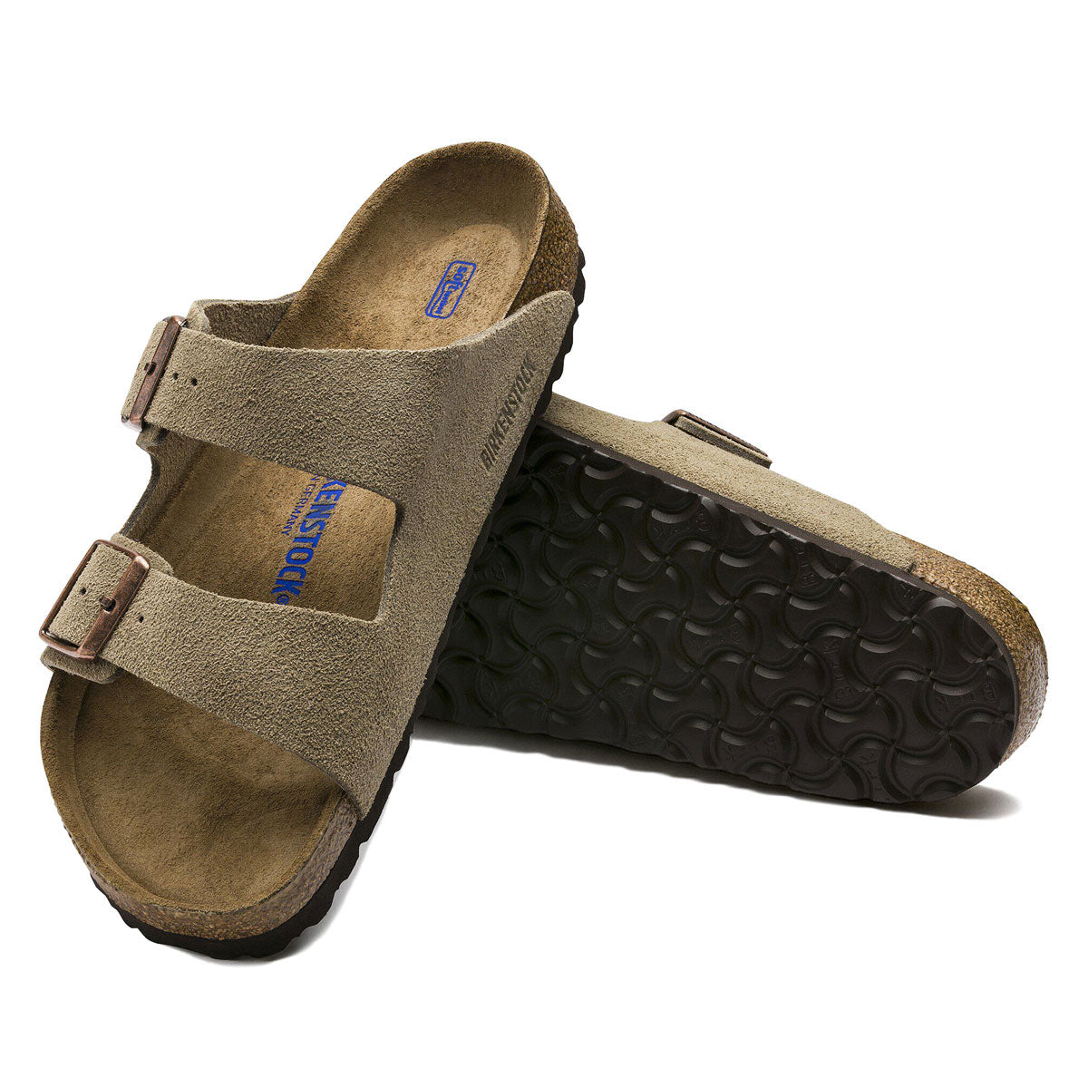 Birkenstock Womens Arizona Soft Footbed Sandals - Taupe Suede image 4