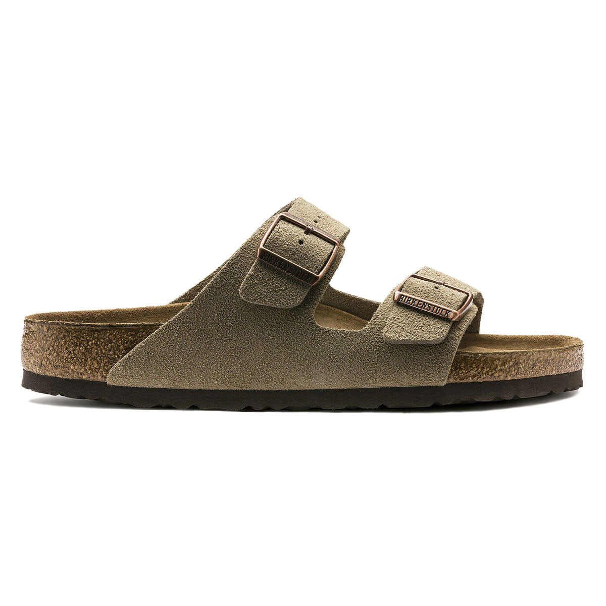 Birkenstock Arizona Soft Footbed Sandals - Taupe Suede image 1