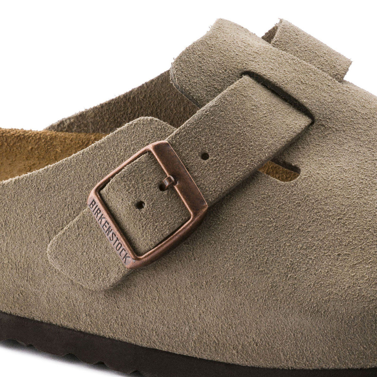 Birkenstock Boston Soft Footbed Sandals - Taupe Suede image 5