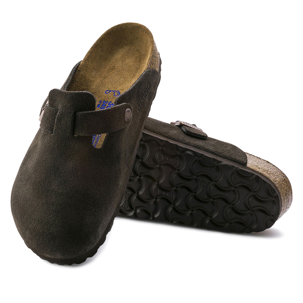 Birkenstock Womens Boston Soft Footbed Sandals - Mocha Suede image 4