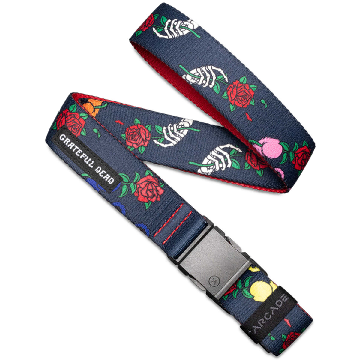 Arcade Grateful Dead Skelton Bear Slim Belt - Navy image 1