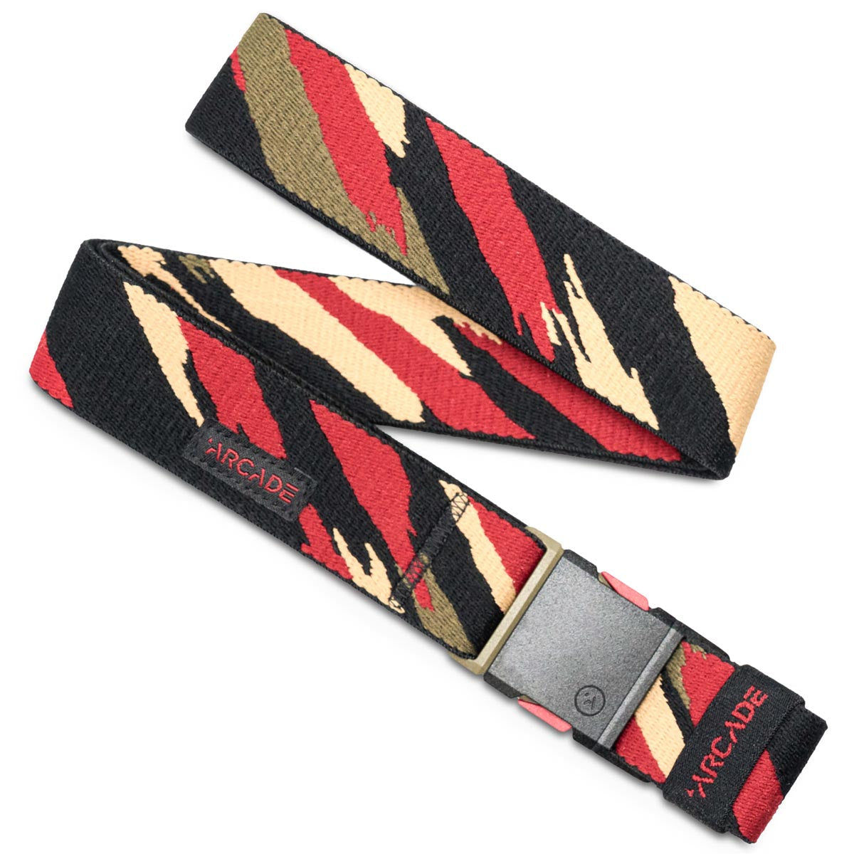 Arcade Brushstroke Slim Belt - Black/Burnt image 1