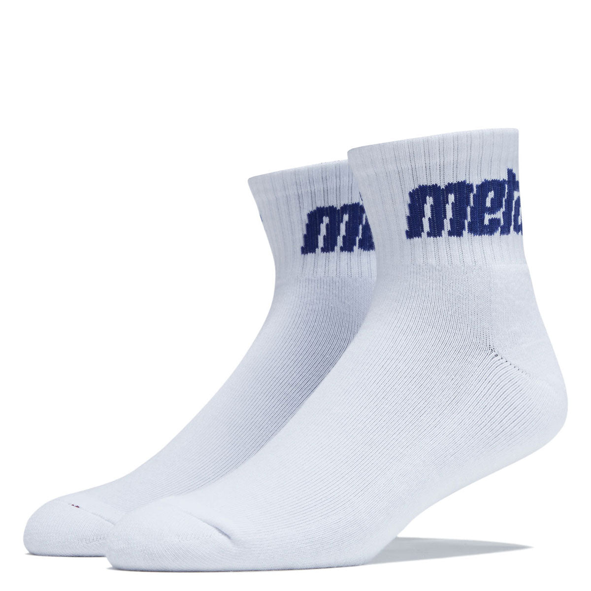 Metalwood Metal Logo Quarter Socks - White/Blurple image 1