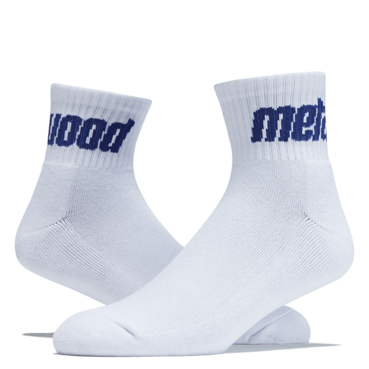 Metalwood Metal Logo Quarter Socks - White/Blurple image 2