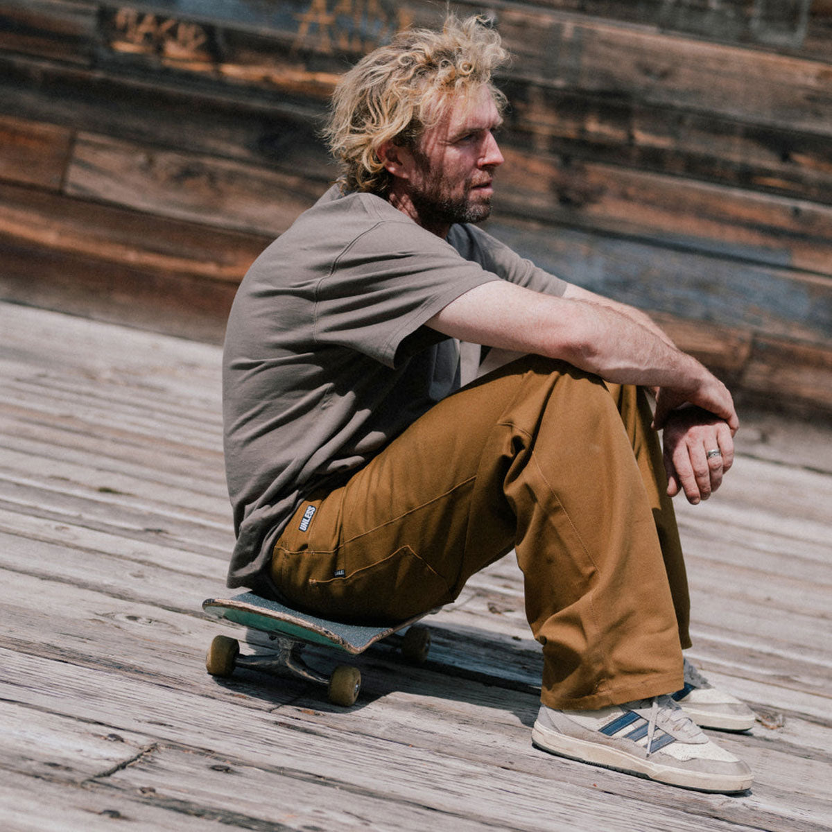 Unless Baggy Canvas Pants - Breen image 3