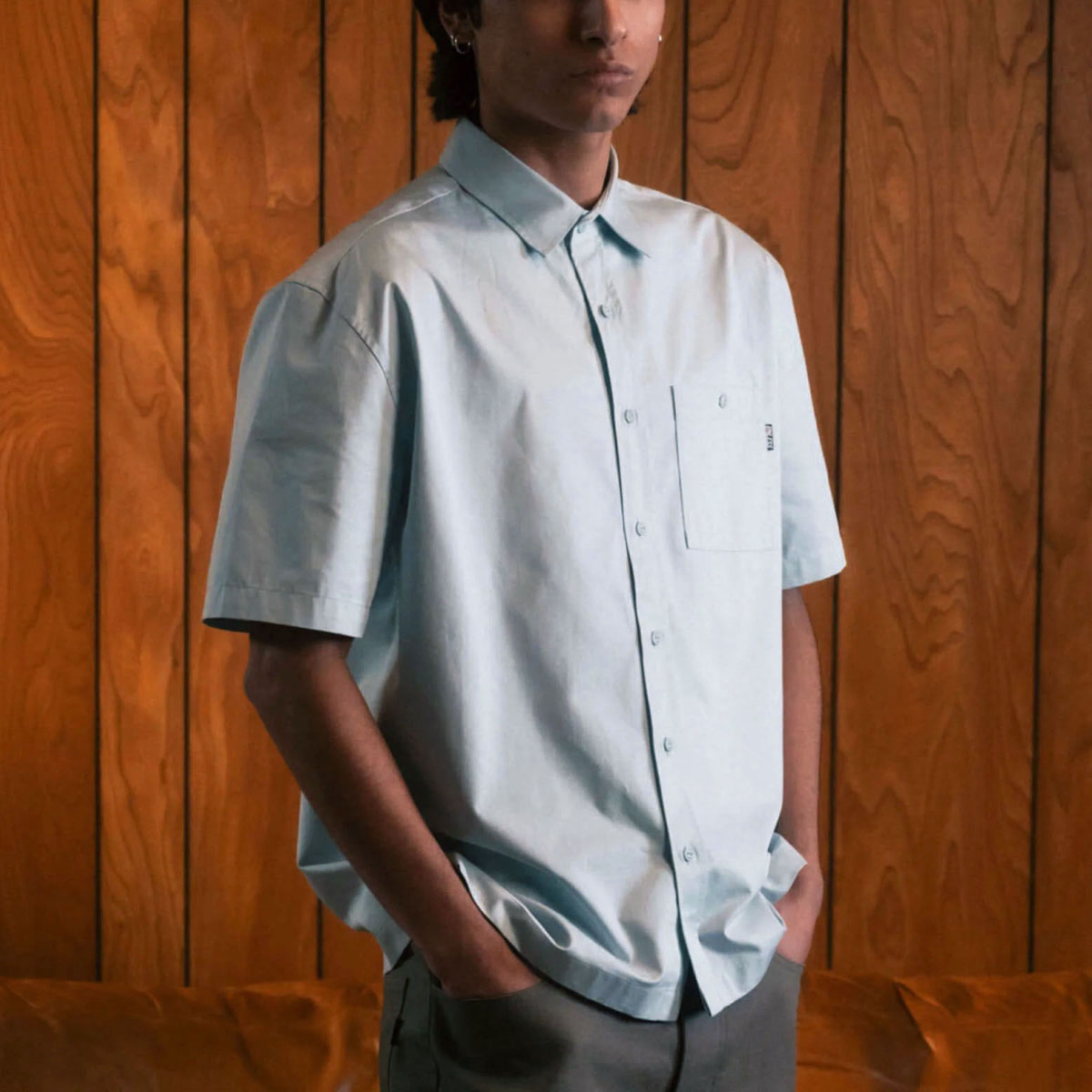 Unless Boxy Shirt - Forget Me Not image 3