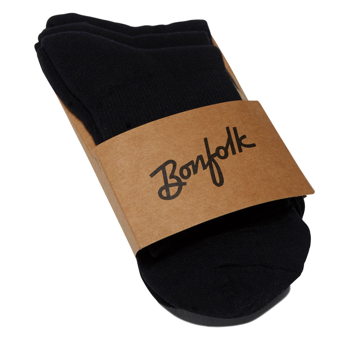 Bonfolk Daily Quarter 3 Pack Of Socks - Black image 2