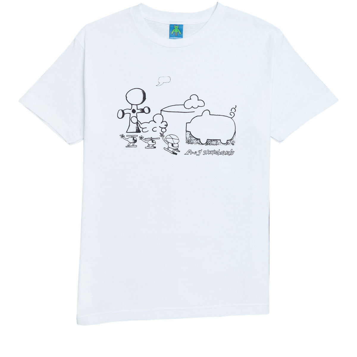 Frog Cloud Landed T-Shirt - White image 1