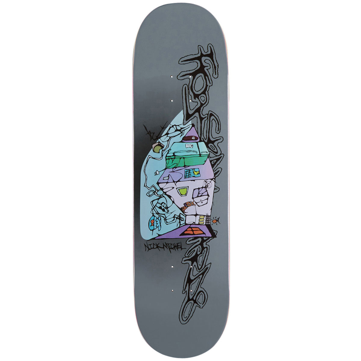 Frog Kitchen Nick Michel Skateboard Deck - Grey - 8.50