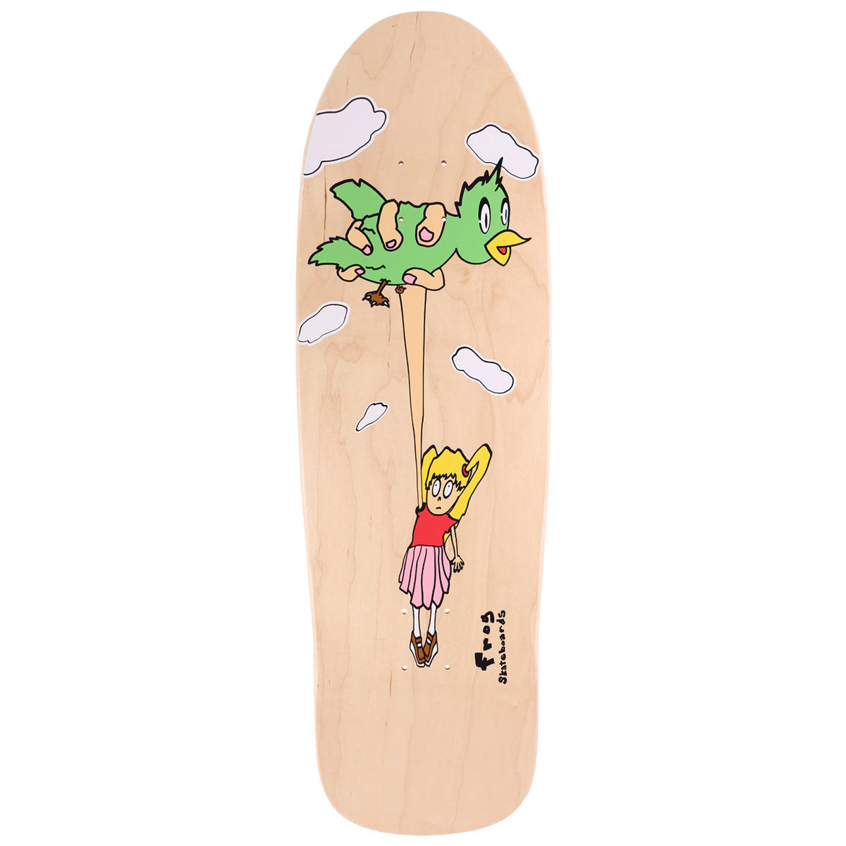 Frog Bird Girl Pat G Skateboard Deck - 9.80