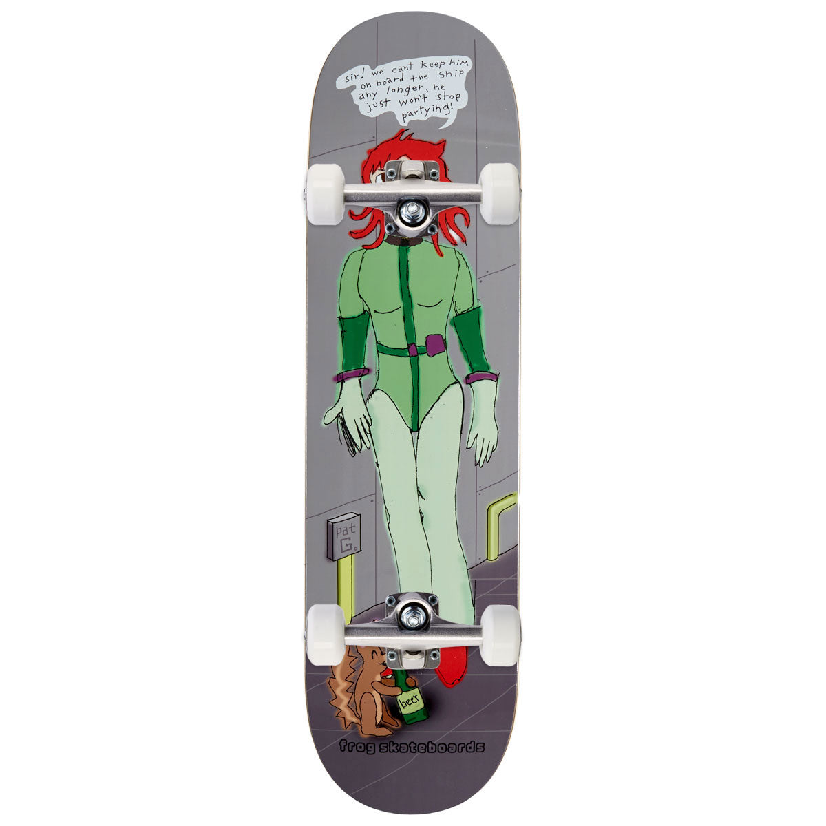 Frog Party Squirrel Pat G Skateboard Complete - 8.38