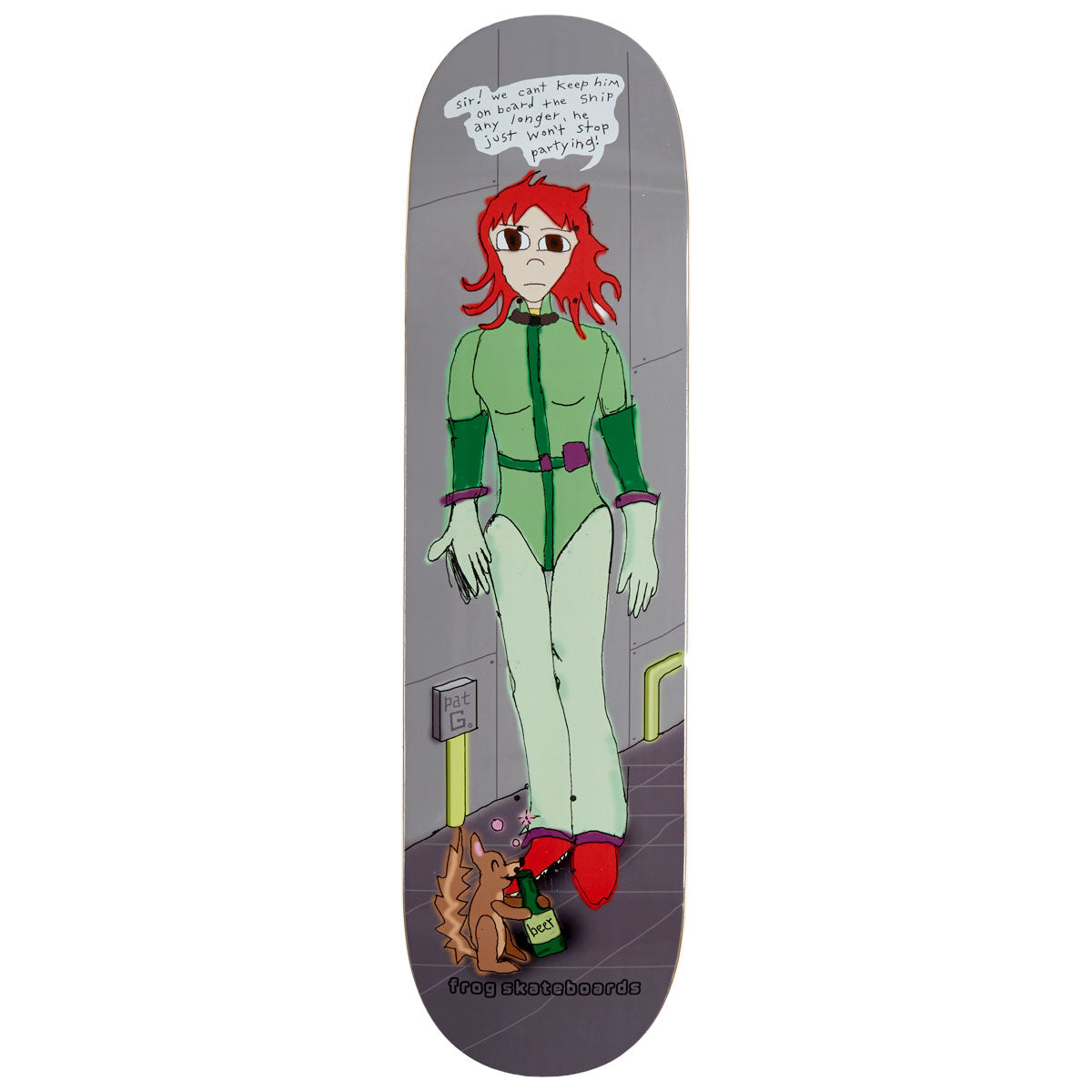 Frog Party Squirrel Pat G Skateboard Deck - 8.50