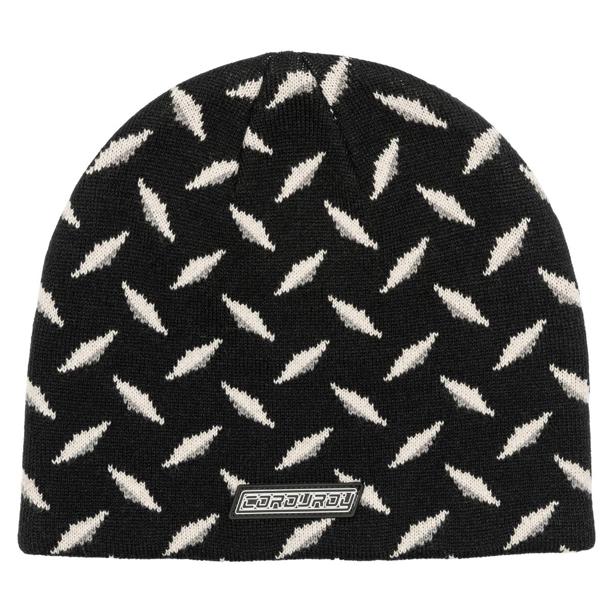 Corduroy Diamond Plate Beanie - Black image 1