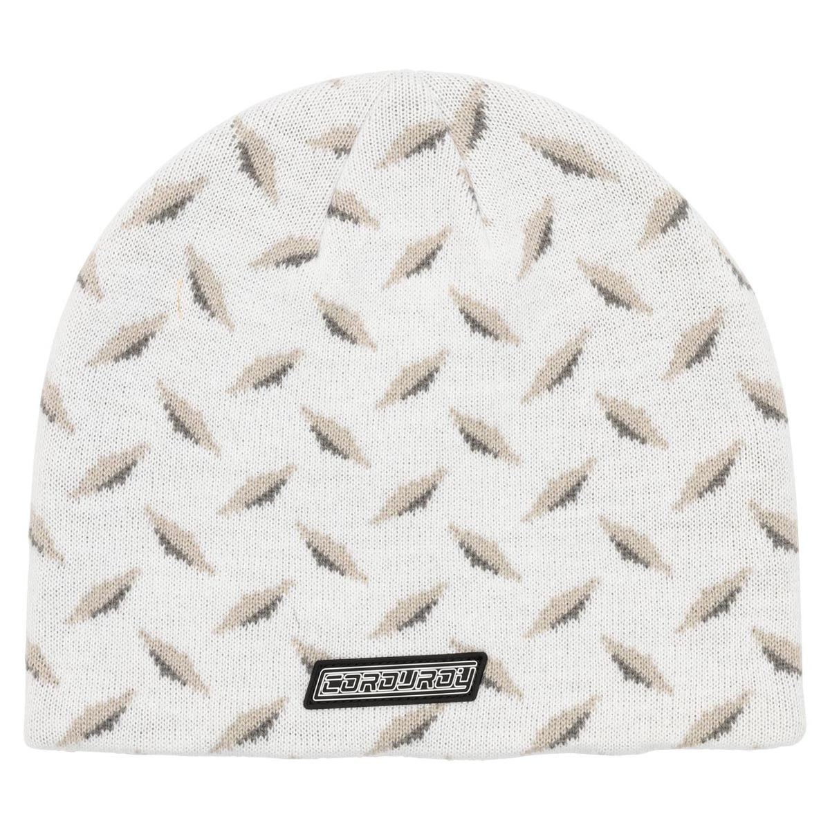 Corduroy Diamond Plate Beanie - White image 1