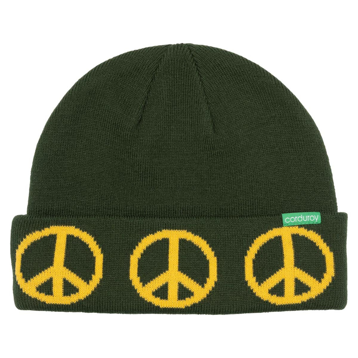 Corduroy One World Beanie - Green image 1