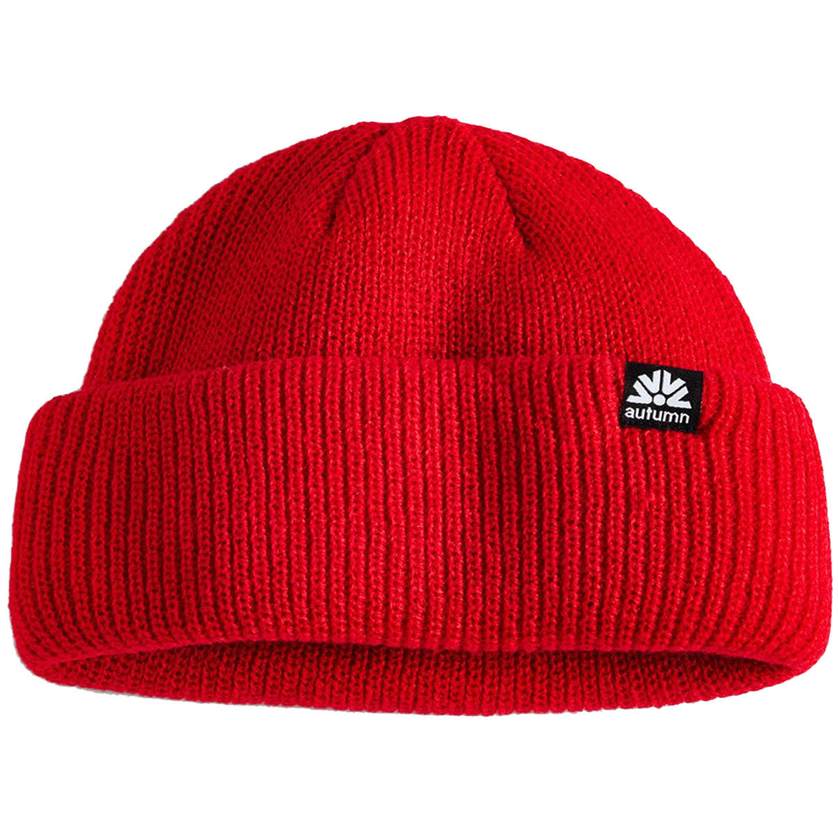 Autumn Shorty Double Roll Beanie - Red image 1