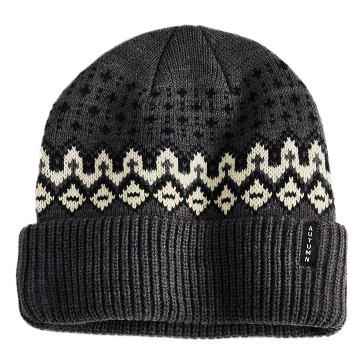 Autumn Fair Isle Beanie - Charcoal image 1