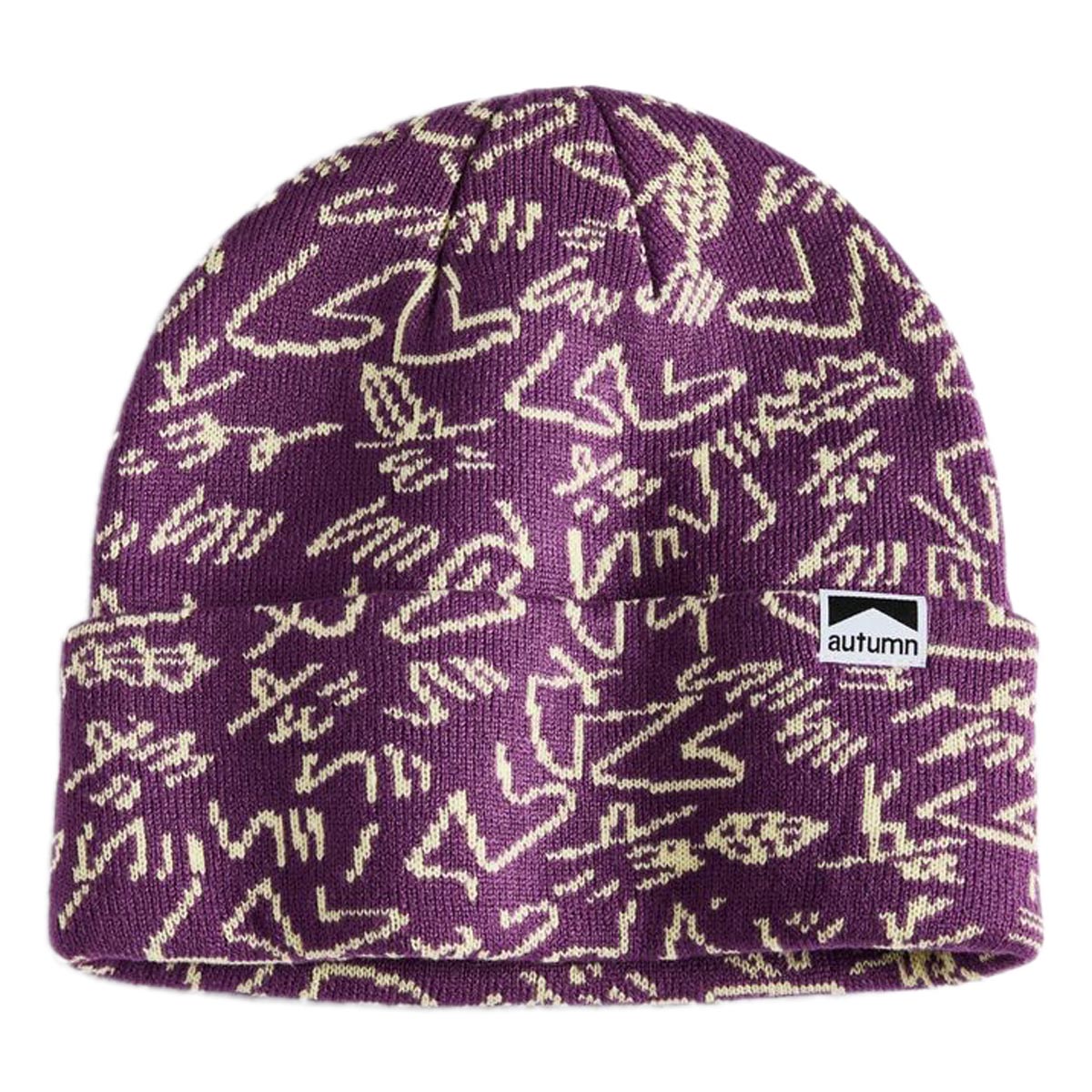 Autumn Gus Camo Beanie - Eggplant image 1