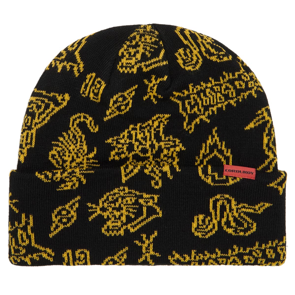 Corduroy Flash Beanie - Black image 1