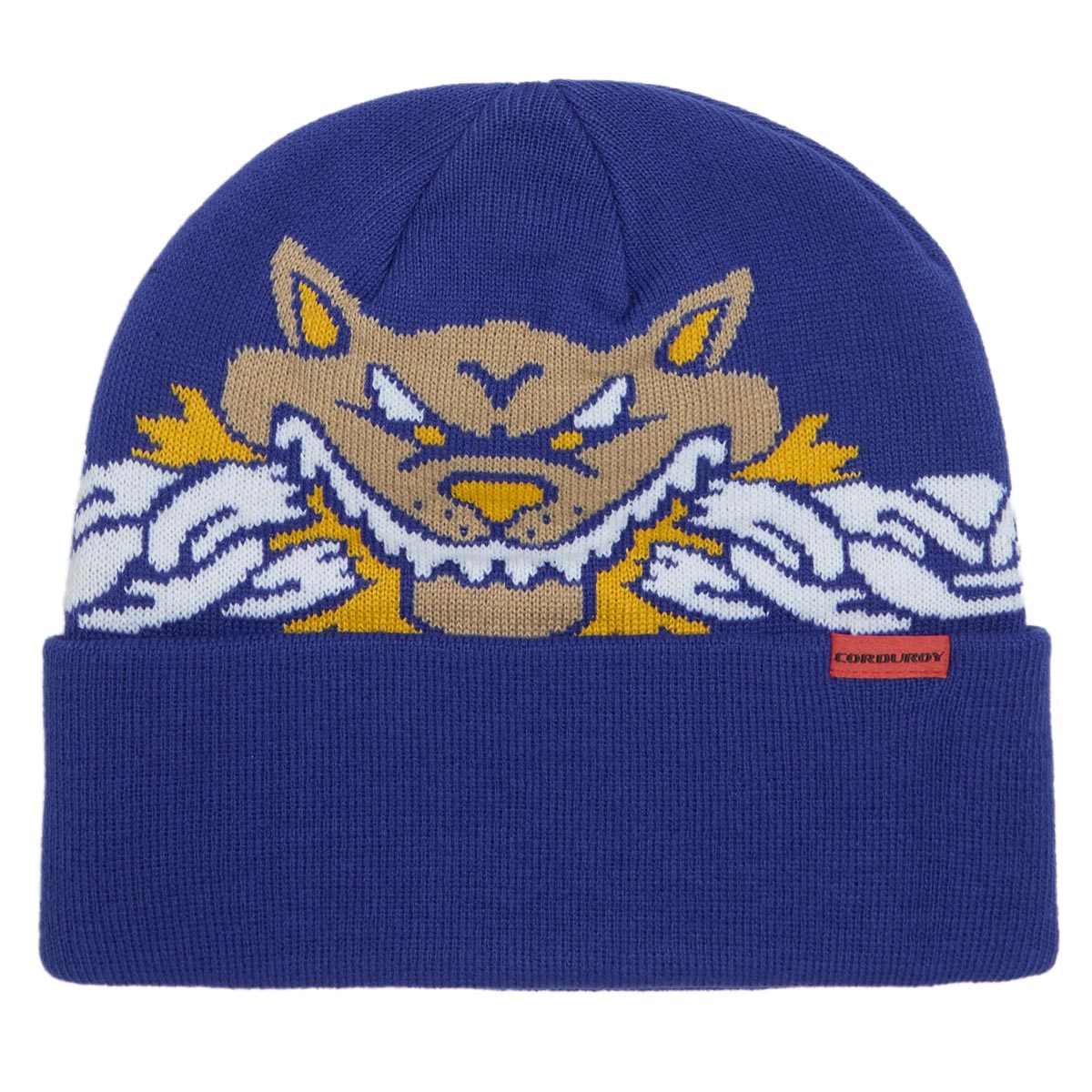 Corduroy Keep Out Beanie - Cobalt image 1