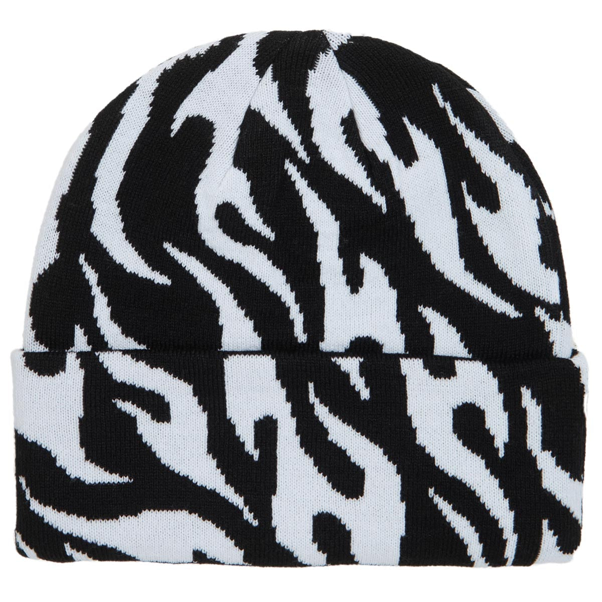 Corduroy Tribal Flames Beanie - Black image 2