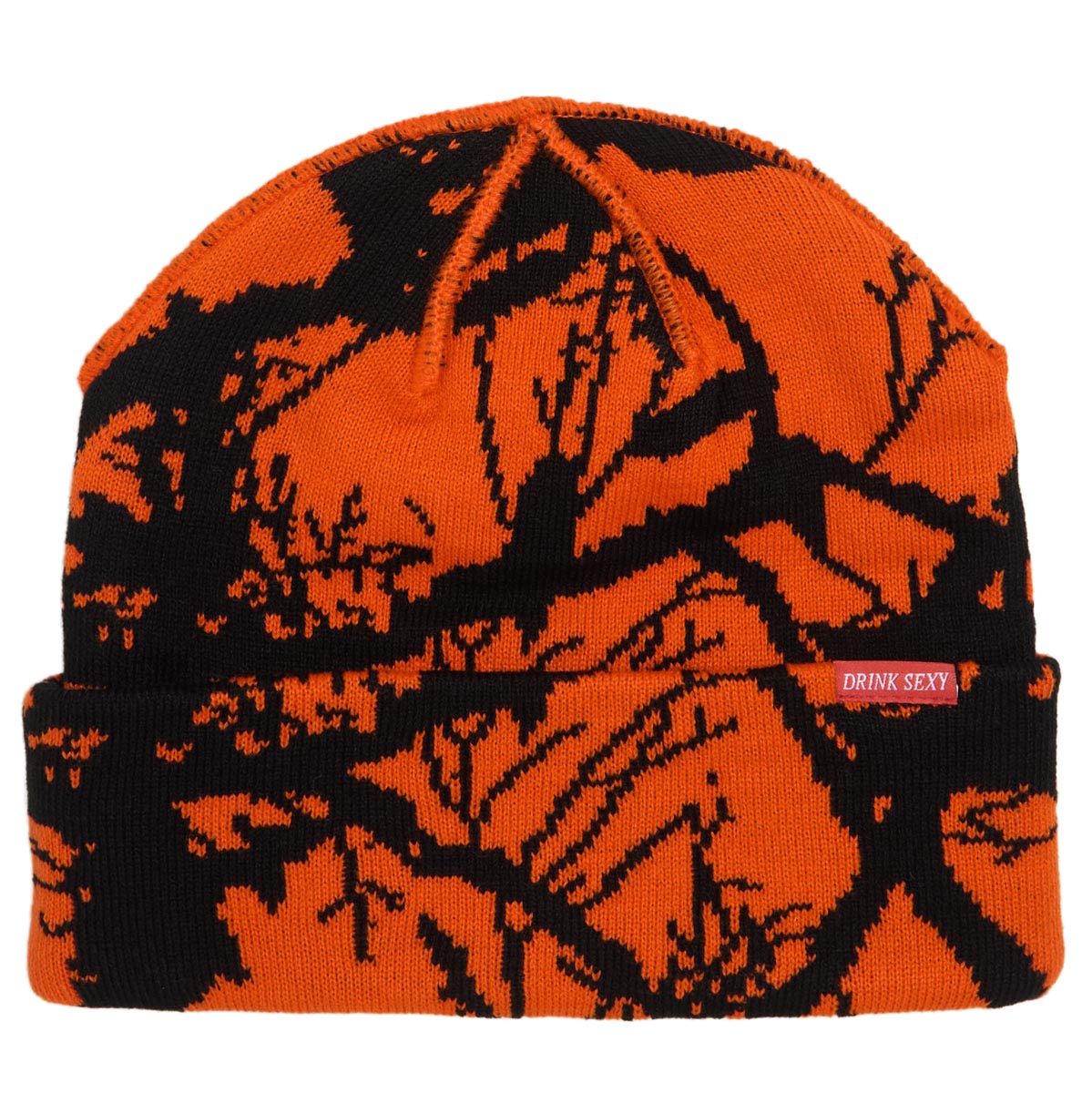 Corduroy Twig Camo Beanie - Safety Orange image 1