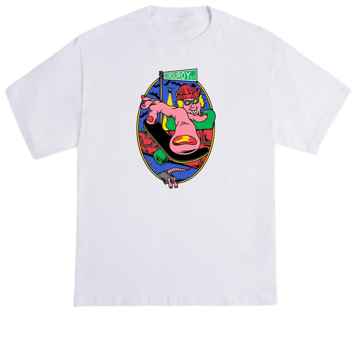 Corduroy Trix T-Shirt - White image 1