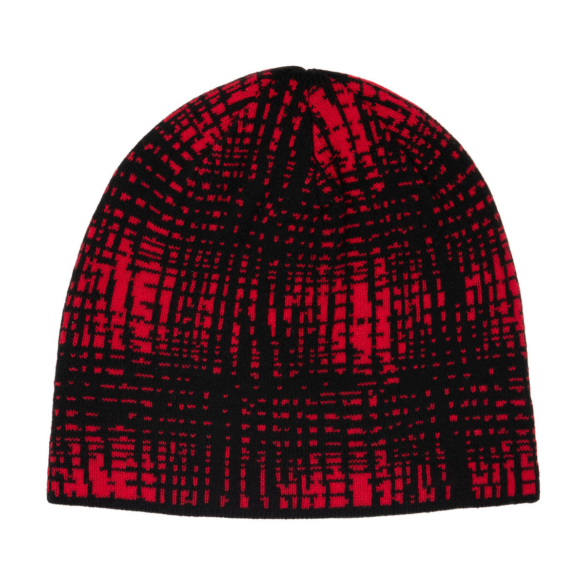 Corduroy Shadow Plaid Reversible Skully Beanie - Red image 1