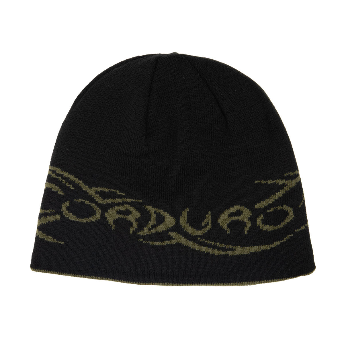Corduroy Tribalwire Reversible Skully Beanie - Black image 2