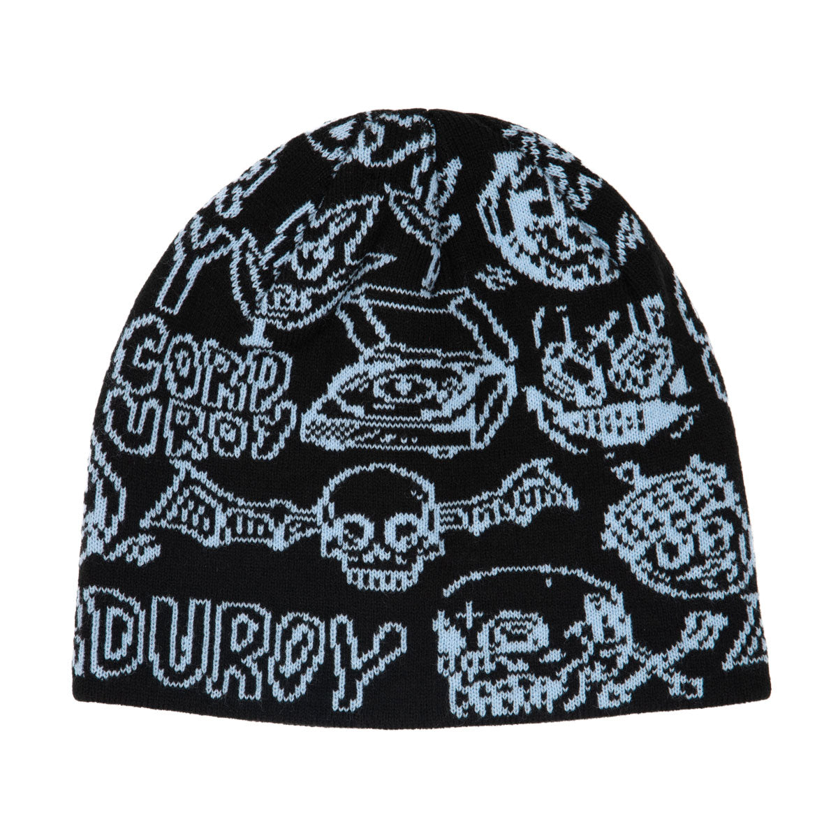 Corduroy Fos Skully Beanie - Blue image 1