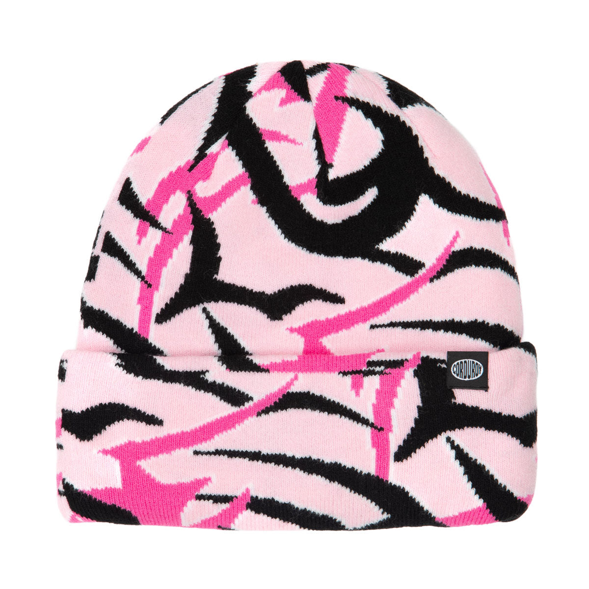 Corduroy Tribal Camo Beanie - Pink image 1