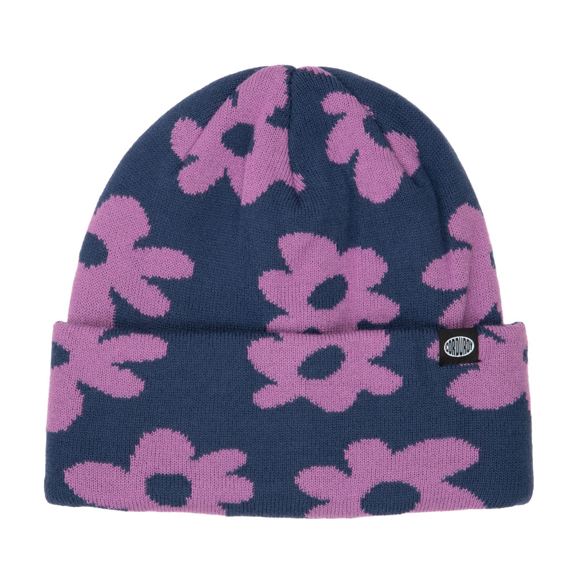 Corduroy Wildflower Beanie - Purple image 1