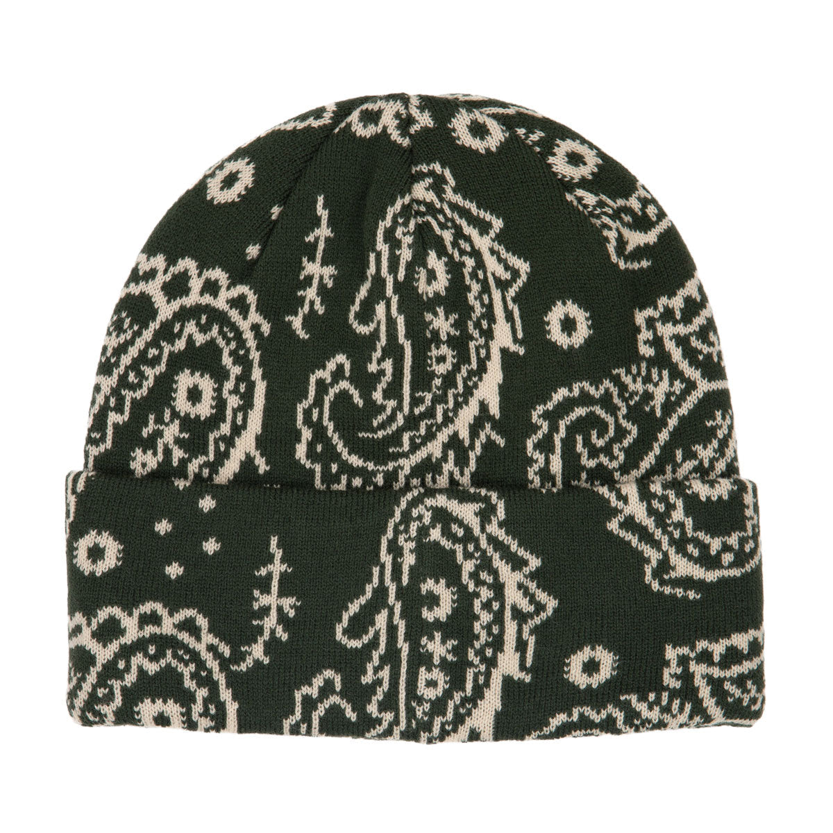 Corduroy Paisley Beanie - Green image 1