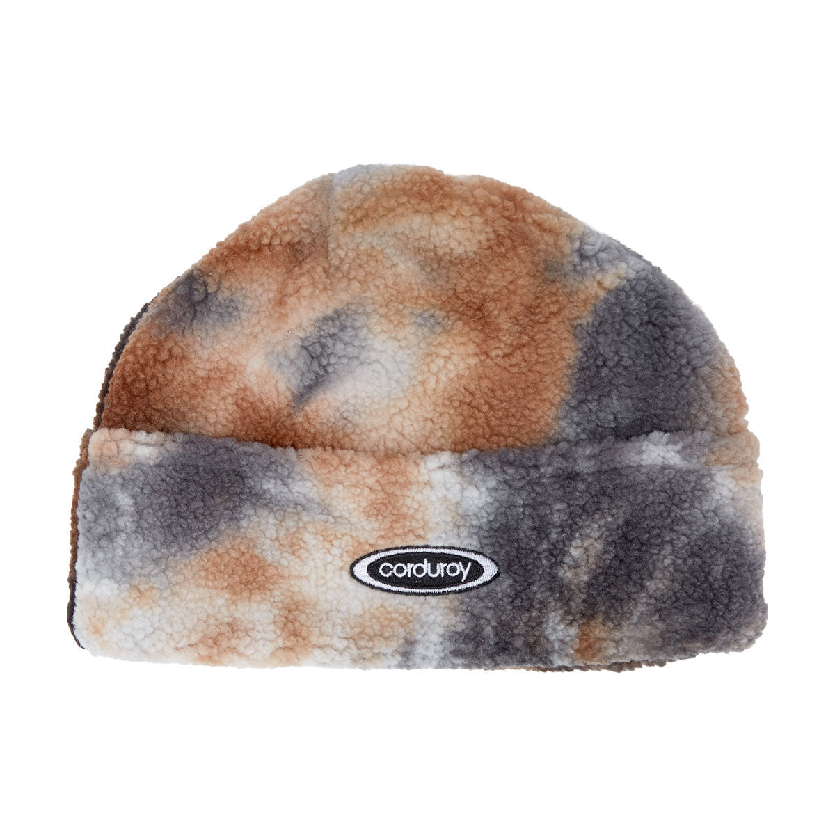 Corduroy Fleece Beanie - Brown image 1