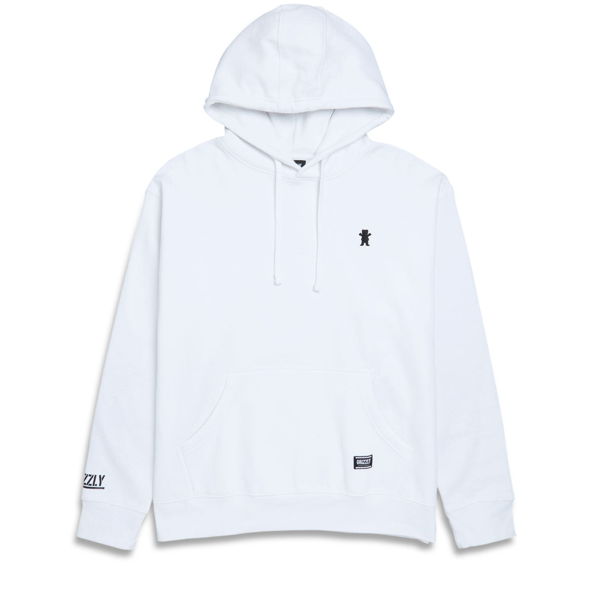 Grizzly OG Bear Embroidered Hoodie - White/Black image 1