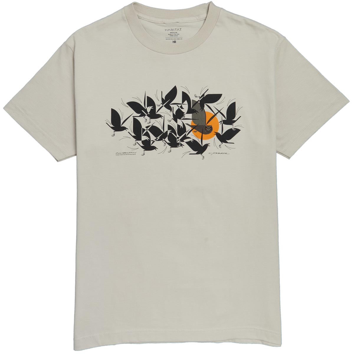 Habitat Harper Owltercation T-Shirt - Tan image 1