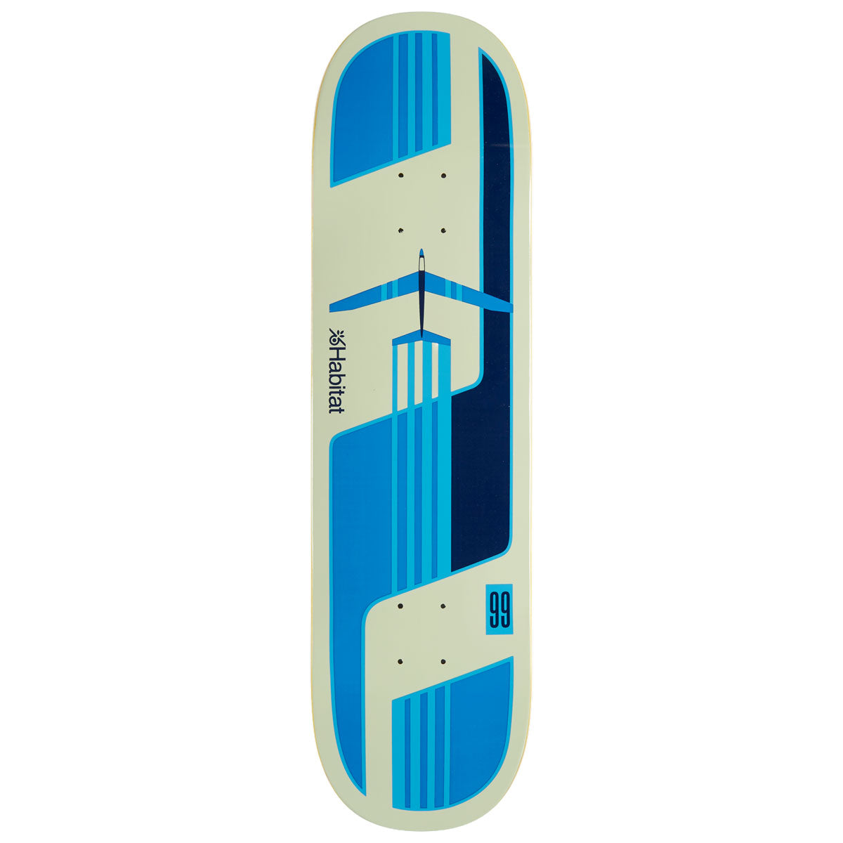 Habitat Glider Twin Skateboard Deck - Blue - 8.50