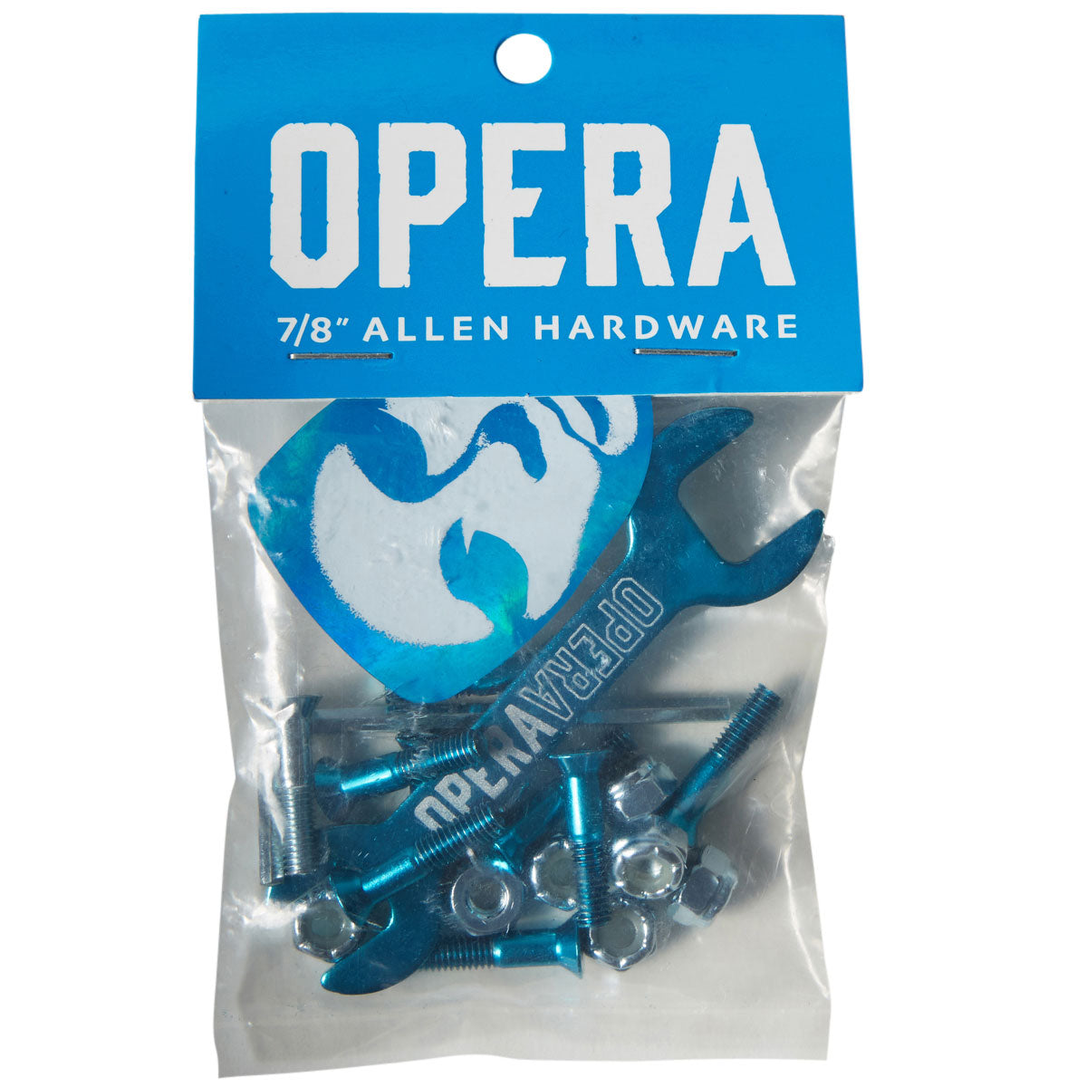 Opera Allen Hardware - Blue/Silver - 7/8