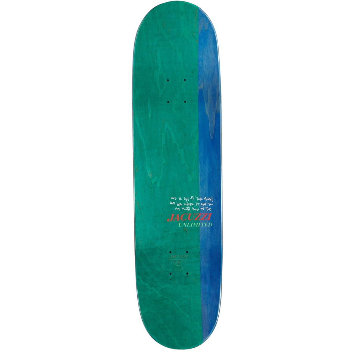 Jacuzzi Unlimited John Dilo Mouth Marathon Skateboard Deck - 8.50