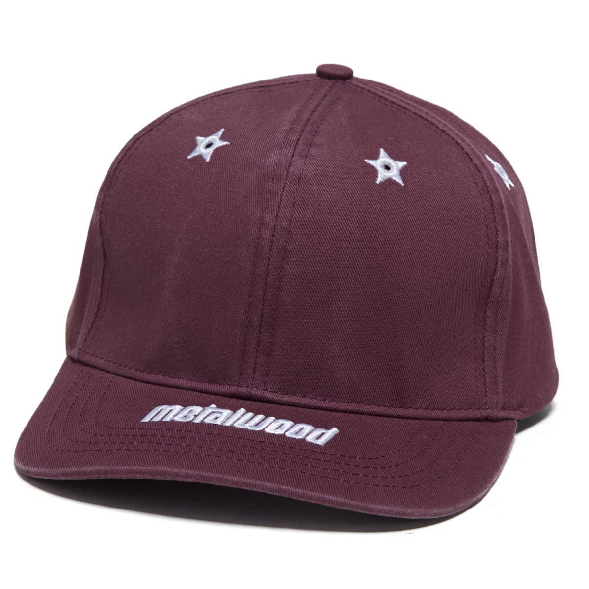 Metalwood Starshot 6 Panel Strapback Hat - Burgundy image 1