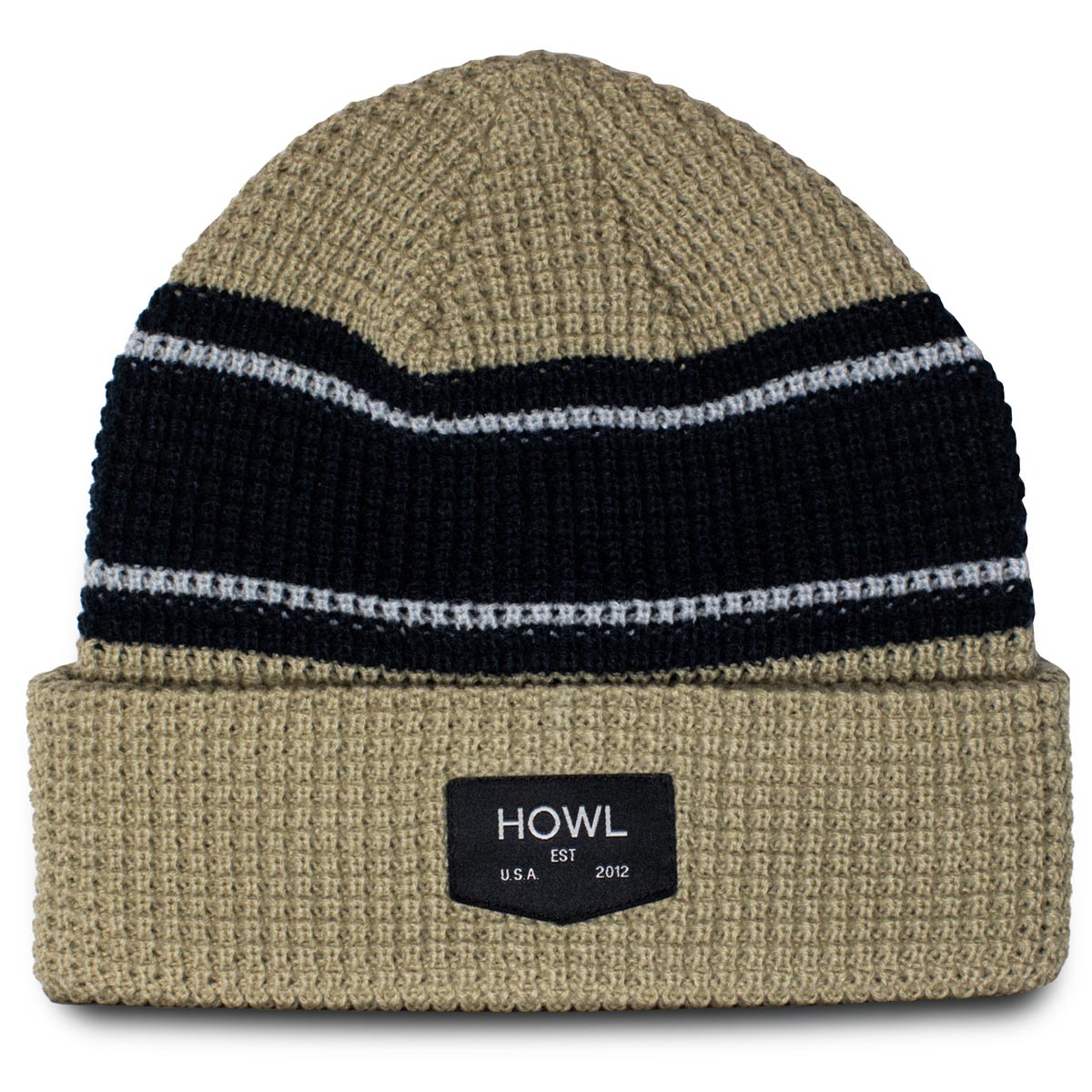 Howl Stripe Beanie - Bone image 1