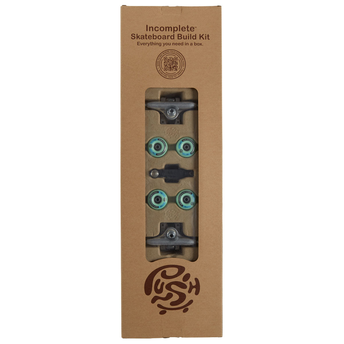 Push Frogster FP Skateboard Incomplete - Teal - 7.75