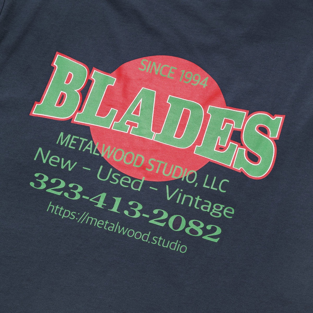 Metalwood Blades Gym T-Shirt - Navy image 3